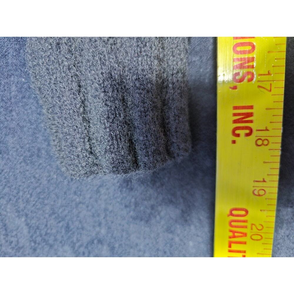 Vintage Gap Sweater Womens M Dark Grey Lambs Wool Cable Knit Crew Neck Jumper - Picture 6 of 6